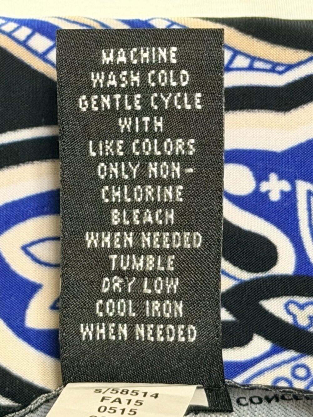 Sz M INC Blue & Black Paisley Print Dress - Picture 6 of 8